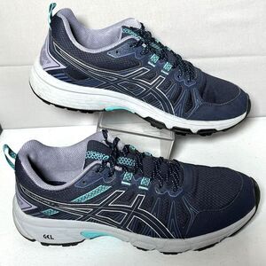 ASICS GEL VENTURE 7 WOMENS sz 11 GREY TURQUOISE RUNNING SHOE SNEAKER 1012A476